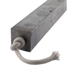 Lead Round Sash Window Weight - 27.55lb (12.5kg) - 600 x 44 x 44mm