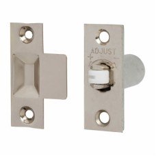 Adjustable Roller Catch - 24 x 59mm Faceplate - Polished Nickel - Pack of 5