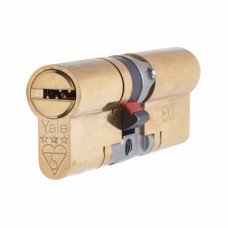 Yale 3 Star Anti-Snap Platinum 85mm Euro Double Cylinder - 45 + 40mm - Pol Brass - Keyed to Differ