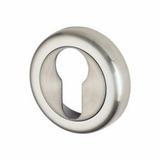 Exel Escutcheon - 50mm Diameter - Euro - Satin Chrome