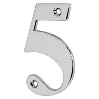 79mm Screw Fix Door Numeral - 5 - Bright...