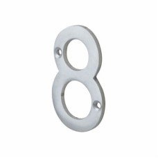 76mm Screw Fix Door Numeral - 8 - Satin Chrome 76mm Screw Fix Door Numeral - 8 - Satin Chrome