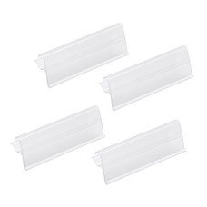 elfa Top Track System - Label Holder for Wire Shelf - 102 x 33mm - Translucent