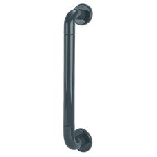 Hoppe AR602/425 Nylon D-Bar Door Pull Handle on Rose - Screw Fix - 425mm c/c - Anthracite Grey