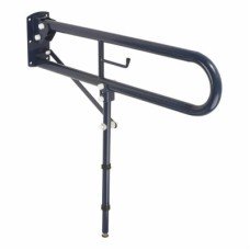 Fitzroy of London Hinged Support Grab Rail With Leg - 800 x 200mm - Dark Blue