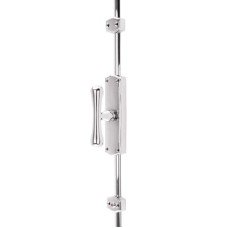 Hampstead Fluted Knob Locking Espagnolette Bolt - 2400 x 38mm - Polished Chrome