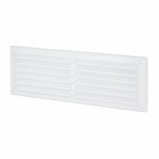 Louvre Vent - 271 x 95mm - 8800mm² Free Air Flow - White Plastic