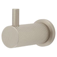 Alexander & Wilks Brunel Diamond Knurled Single Coat Hook - 48 x 25mm - Satin Nickel Alexander & Wilks Brunel Diamond Knurled Single Coat Hook - 48 x 25mm - Satin Nickel