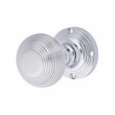 Heritage Brass by M Marcus Reeded Beehive Mortice Door Knob - 59mm Rose Diameter - Polished Chrome Heritage Brass by M Marcus Reeded Beehive Mortice Door Knob - 59mm Rose Diameter - Polished Chrome