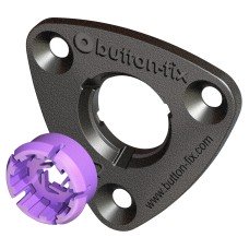 Button Fix Type 3 - Fix and Purple Button for Countersunk Wood Screws - 47 x 45mm - Pack of 12