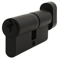 Exel 5 Pin 70mm Euro Thumbturn Cylinder - 35mm Turn + 35mm - Matt Black - Keyed to Differ