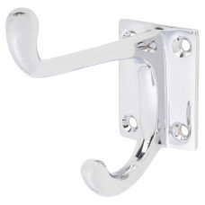 Hampstead Old School Single Hat & Coat Hook - 70 x 31mm - Polished Chrome