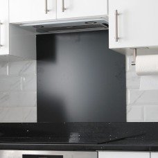 Exel Aluminium Kitchen Splashback - 600 x 750mm - Matt Jet Black