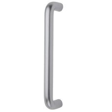 Exel 19mm D-Bar Door Pull Handle - Bolt Fix - 225mm Centres - Satin Aluminium
