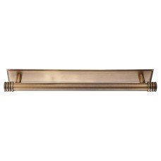  Frelan Hoxton Sturt Cabinet Handle on Rushton Backplate - 224mm Centres - Antique Brass