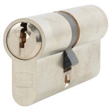 Union 6 Pin 80mm Euro Double Cylinder - 35 + 45mm - Satin Nickel - Keyed to Differ