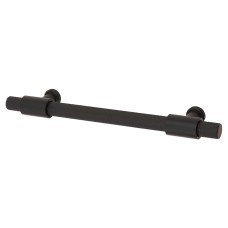 Hampstead Falmouth 12mm Knurled T-Bar Cabinet Pull Handle - 128mm Centres - Matt Black Hampstead Falmouth 12mm Knurled T-Bar Cabinet Pull Handle - 128mm Centres - Matt Black