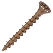 Reisser Cutter Pozi Countersunk Wood Screws - 4.0 x 35mm - Yellow Zinc - Pack of 200
