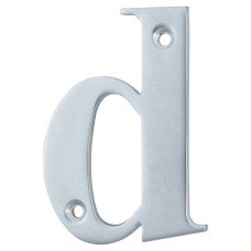 77mm Screw Fix Door Letter - d - Satin Chrome
