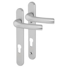 Hoppe Tokyo 1710RH/3370N uPVC Multipoint Door Handle - Short Plate - 92mm c/c - Silver