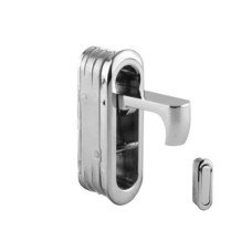 Exel Door Edge Finger Pull - 58 x 18 x 18mm - Polished Chrome