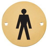 Hampstead Mens Toilet Door Sign - 75mm D...