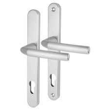 Hoppe Birmingham 1117/3810N uPVC Multipoint Door Handle - Long Plate - 92mm c/c - 70mm door - Silver