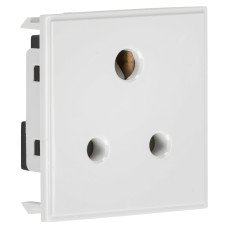 Knightsbridge 5A 1 Gang Unswitched Round Pin Socket - White