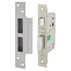 Legge Heavy Duty BS3621:2007 5 Lever Sashlock - 76mm Case - 57mm Backset - Polished Stainless Steel