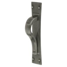 Exel Titan Georgian Latch Cabinet Pull Handle on Backplate - 64mm Centres - Pewter