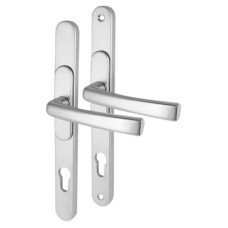 Adjustable uPVC Multipoint Door Handle - 59-96mm c/c - Silver