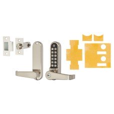 Borg BL5701 Easicode Pro Code Push Button Code Lock and Latch with Intumescent - Stainless Steel