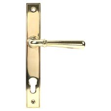 From The Anvil Newbury uPVC Slimline Multipoint Door Handle - 92mm c/c - Polished Brass