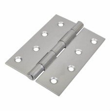 Steel Butt Door Hinge - 100 x 67mm - Durosil Silver Finish