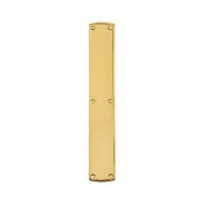 Carlisle Brass Solid Brass Plain Period Entrance Finger Plate - 450 x 75 x 4mm - Polished