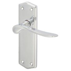 Exel Polished Chrome Latch Door Handle - Rome Range - 170 x 50mm