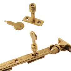 Locking Casement Window Stay Pin - Polished Brass