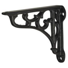 Olde Forge Scroll Shelf Bracket - 100 x 90mm - Black Olde Forge Scroll Shelf Bracket - 100 x 90mm - Black