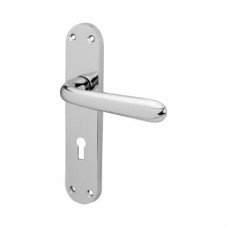 Exel Polished Chrome Keyhole Lock Door Handle - Arezzo Range - 182 x 39mm