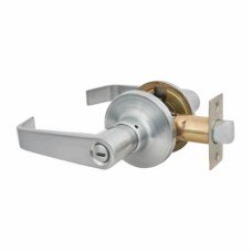 Exel Satin Chrome Return to Door Hotel Bathroom Door Handles on Round Rose Set