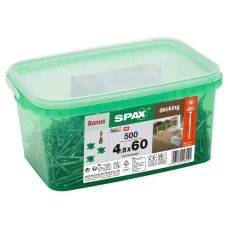 SPAX T-Star Plus Cylindrical Head Decking Screw - 4.5 x 60mm - WIROX Zinc Plated - Pack of 500