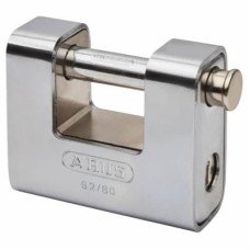 ABUS Series 92 Steel Shutter Padlock - 80mm Body - 37 x 17mm Shackle - Silver