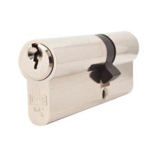 Exel 5 Pin 85mm Euro Double Cylinder - 35 + 50mm - Polished Nickel - Keyed to Differ