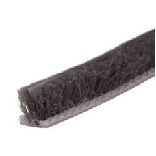 Exitex Sash Window Slide Pile with Fin - 100m Length - 5mm Pile - Grey