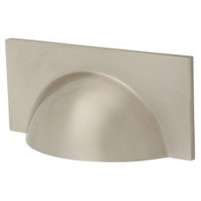 Crofts & Assinder Monmouth Square Cabinet Cup Handle - 64mm Centres - Brushed Satin Nickel