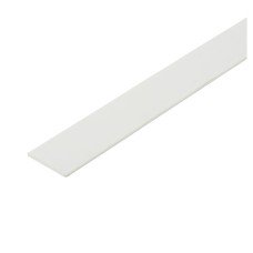 Rothley 1000mm Plastic Flat Bar - 23.5 x 2mm - White