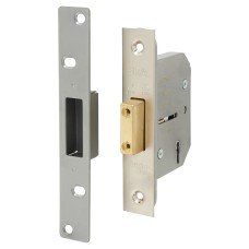 ERA Viscount 5 Lever Deadlock - 64mm Case - 44mm Backset - Satin Chrome ERA Viscount 5 Lever Deadlock - 64mm Case - 44mm Backset - Satin Chrome