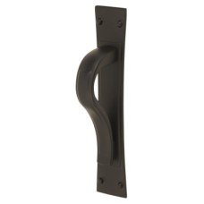 Exel Titan Georgian Latch Cabinet Pull Handle on Backplate - 64mm Centres - Matt Black