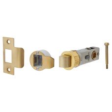 Exel Quick Latch Privacy Tubular Latch - 71mm Case - 57mm Backset - Polished Brass