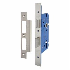 Hampstead Architectural DIN Euro Sashlock - 85mm Case - 60mm Backset - Satin Stainless Steel